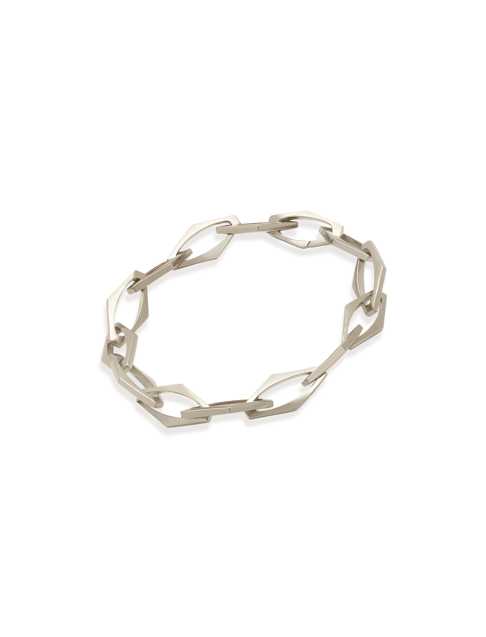 Silver Hex Link Bracelet