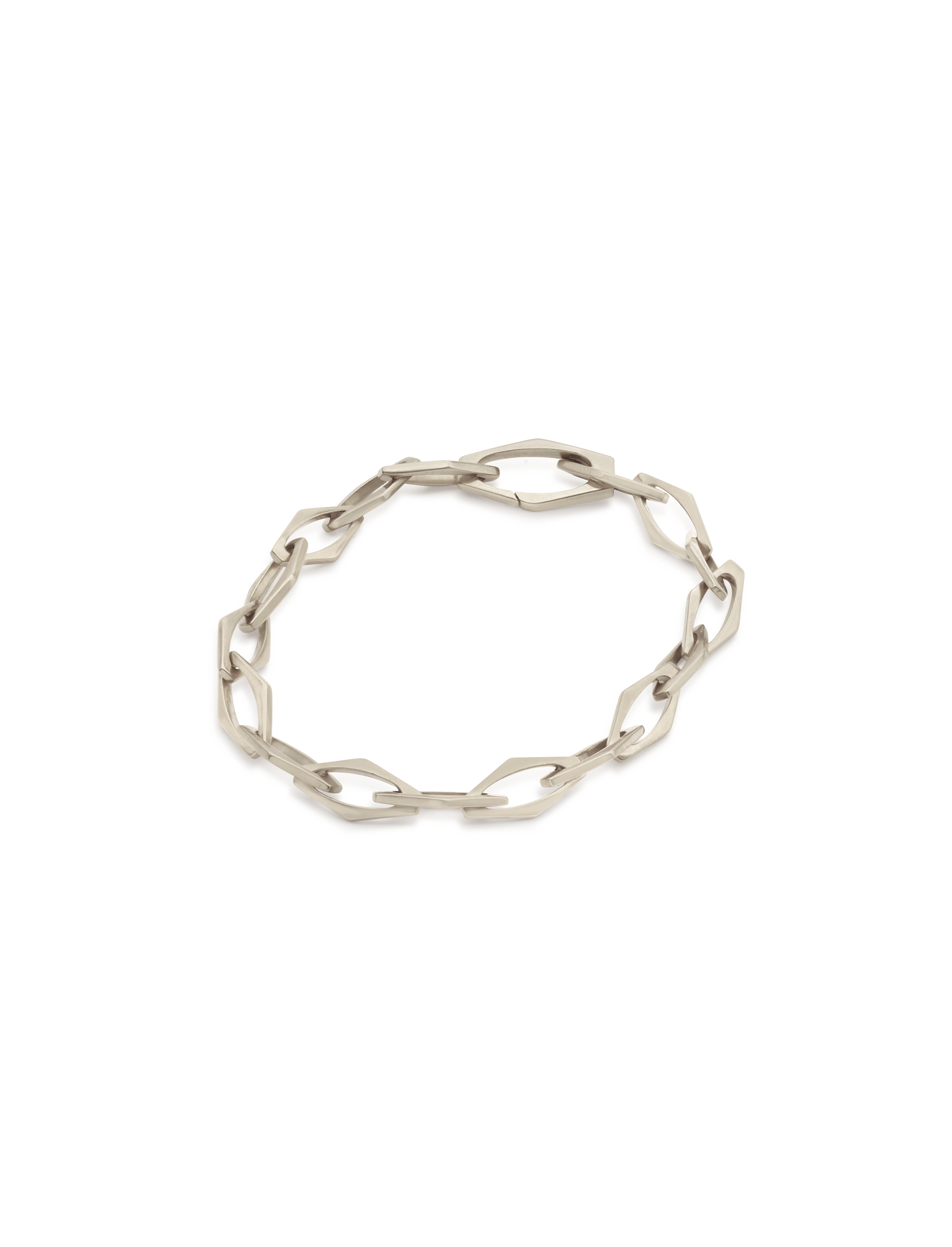Small Silver Hex Link Bracelet