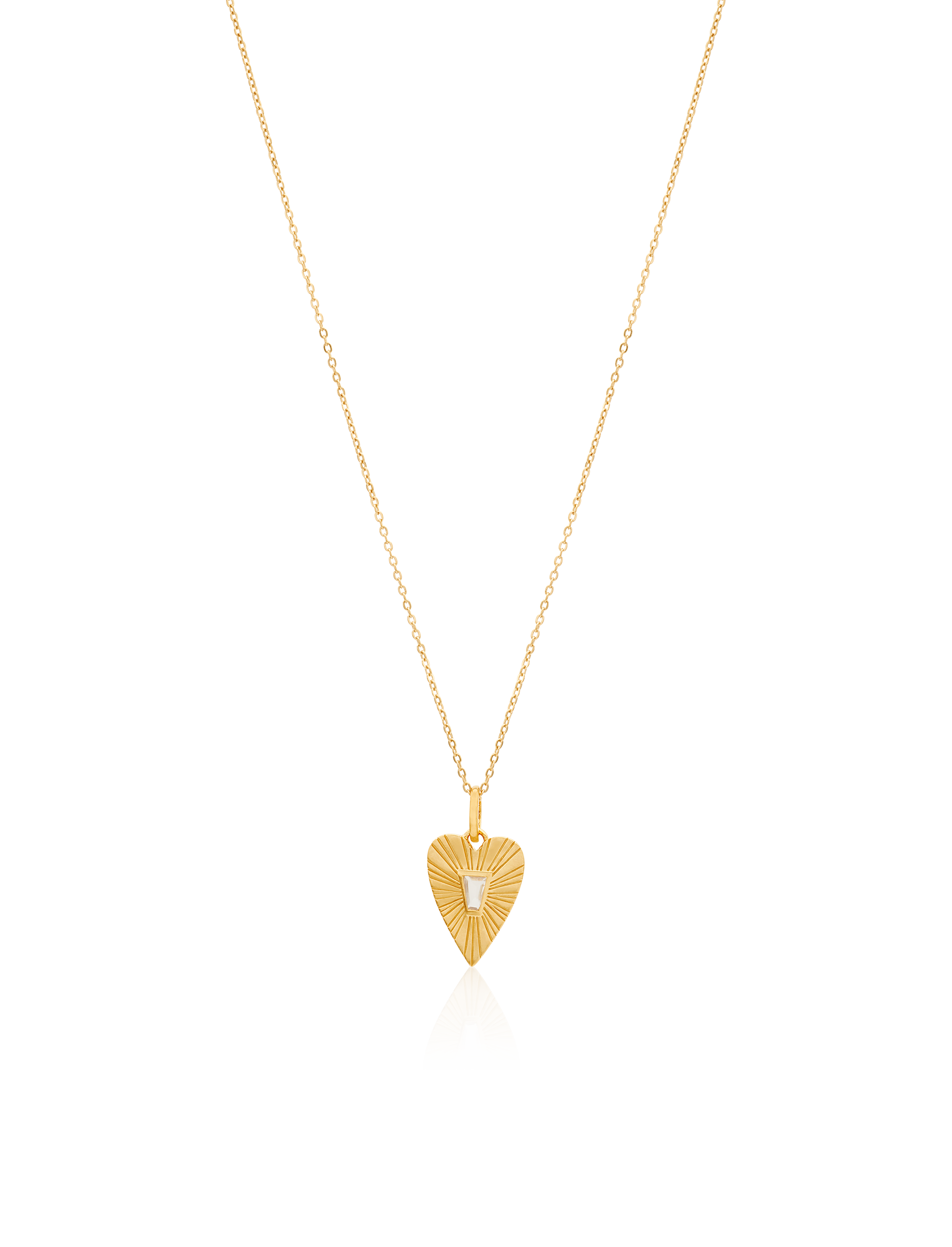 Radial Heart Stone Necklace – pleaserepeat