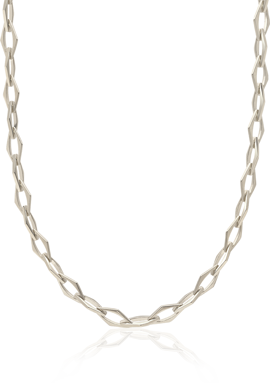 Silver Small Hex Link Necklace