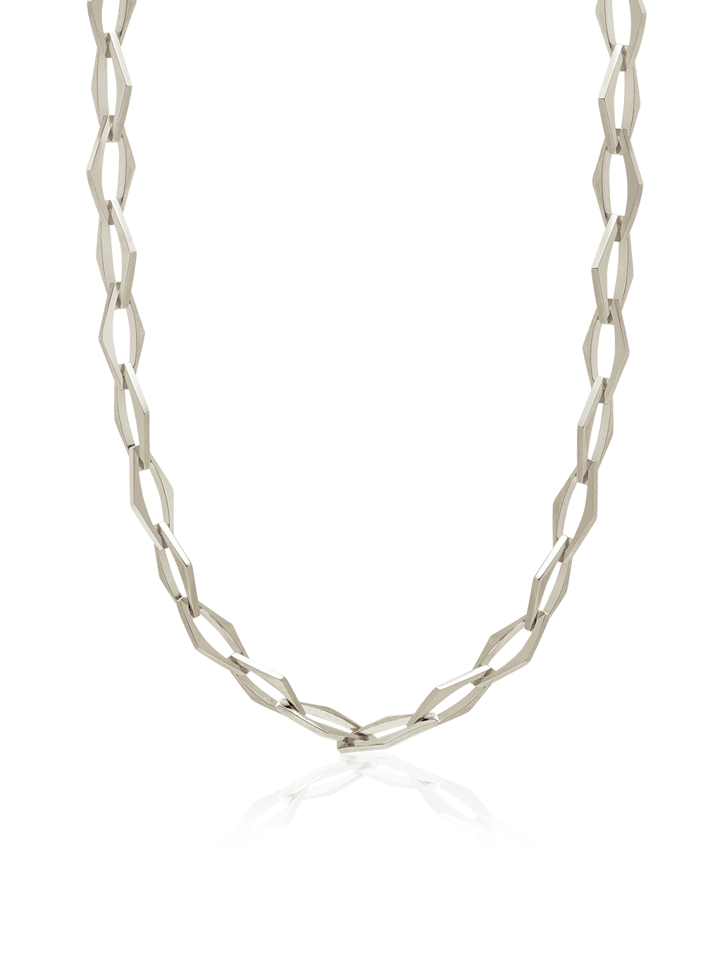 Silver Hex Link Necklace