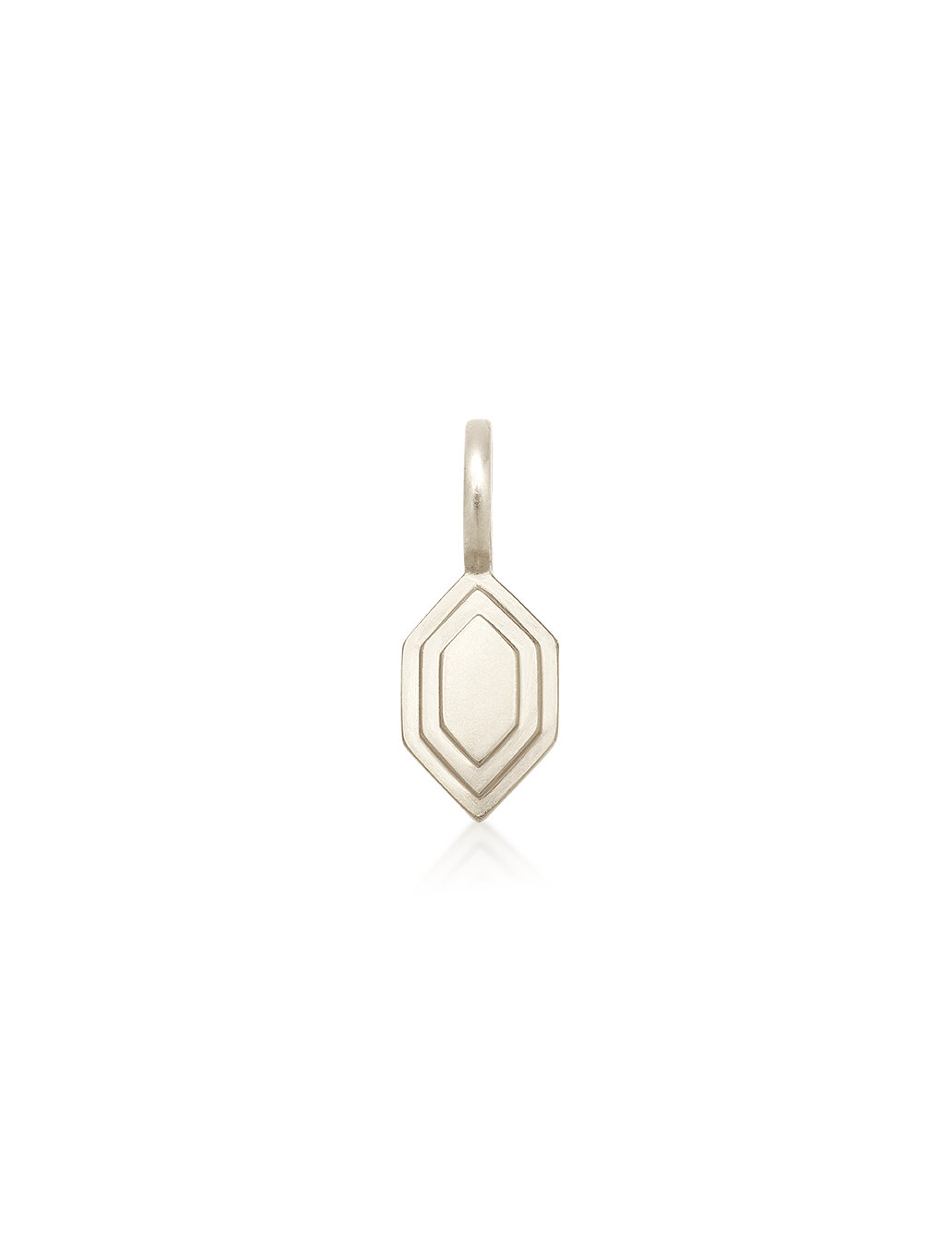 Silver Hex Double-Step Pendant