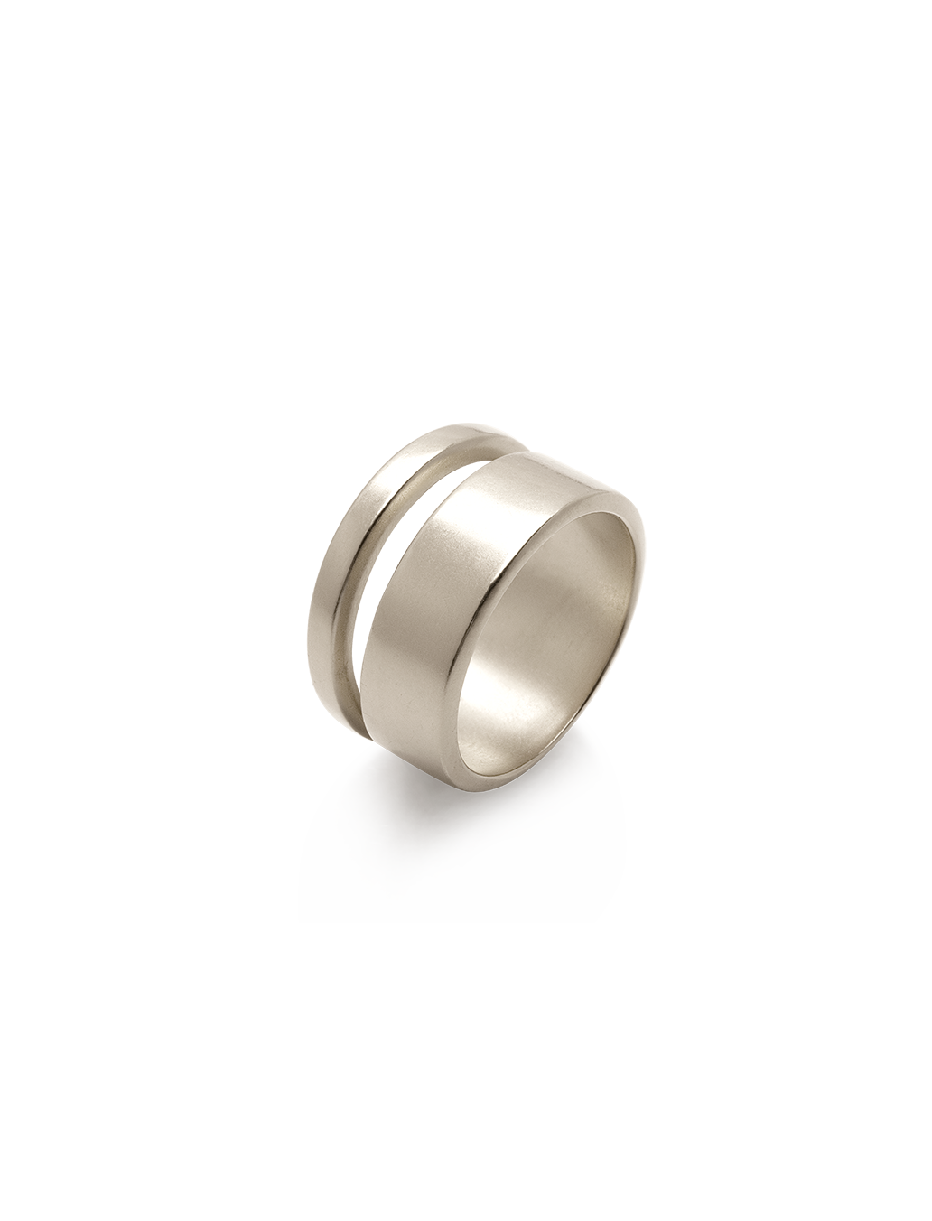 Silver Double Band Ring