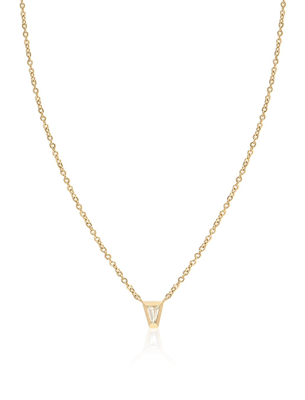 Tapered Baguette Solitaire Necklace